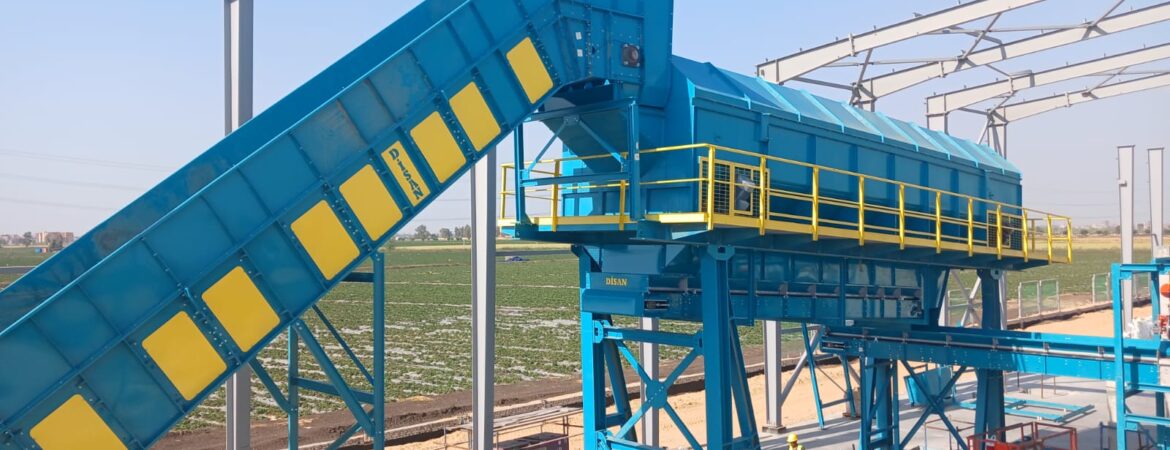 Waste management and recycling facility representing sustainable environmental solutions and circular economy technologies